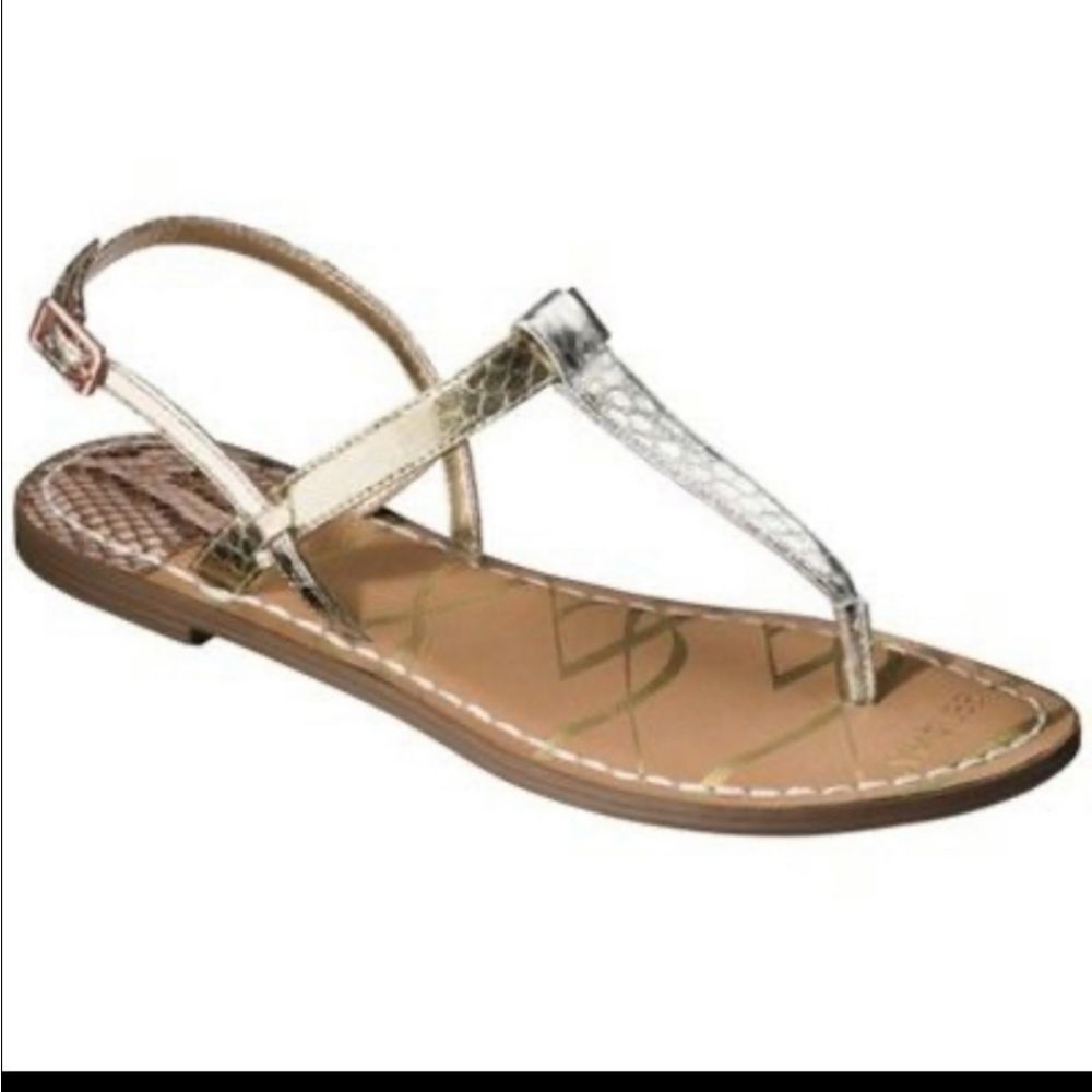 𝅺sam & Libbey 8.5 Gold Kamilla Thong Sandal